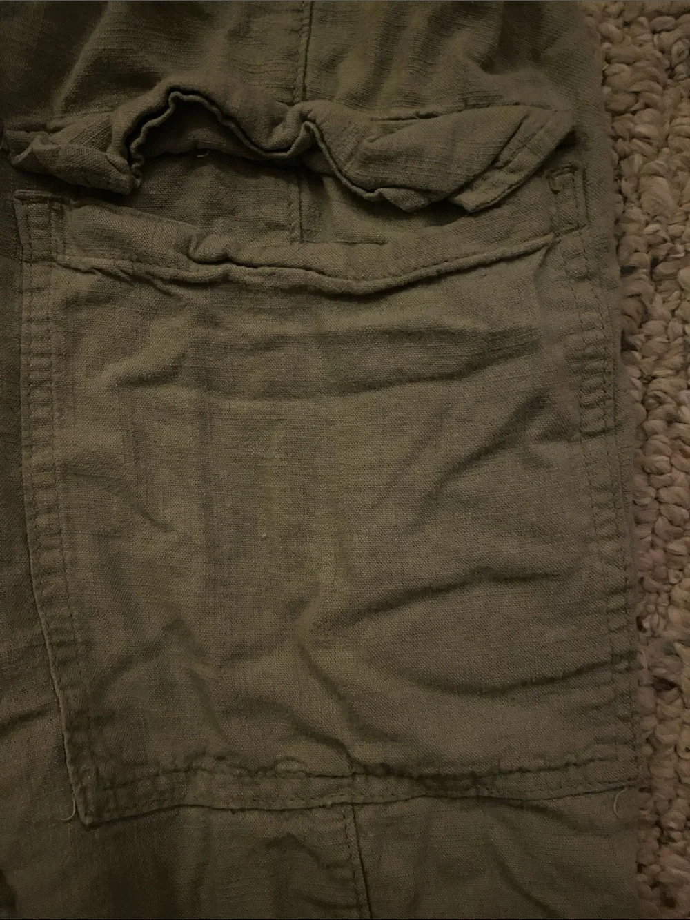H&M Olive Green Wide-Leg Cargo Pants - Picture 4 of 7